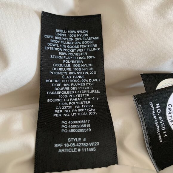 Aritzia Super Mini Puff Jacket – Matte Pearl, Size L - Picture 7 of 7